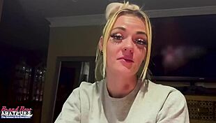 petite blonde caresses nipples teases smooth spot