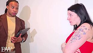 TATTOOED nympho SLUT rides BBC enforcer to CREAMPIE on SOFA