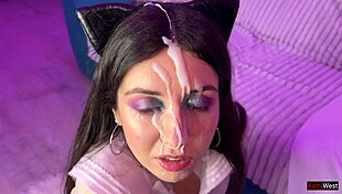 Huge Cum Facial Compilation Swallows Loads in Mouth and Face Dripping Excess