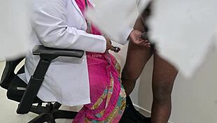 Indian lady doc sneaks peeks at patient's thick cock on hidden cam 😏🍆