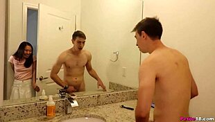 can this pocket asian take his full monster cock impalement?