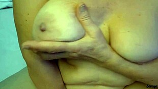 sog ra oils up her big tits and rubs thick cum all over her lingerie body in bedroom tease