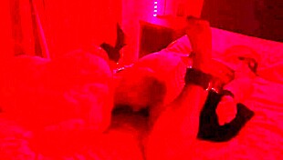 Amateur housewife slut shakes big ass in fishnets licks dirty close up