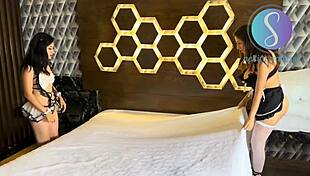 i'm trying my first big dildo as latina maid letzy lizz with huge natural tits and fat ass shaking