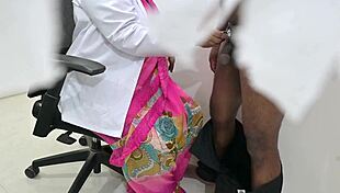 Indian lady doc sneaks peeks at patient's thick cock on hidden cam 😏🍆