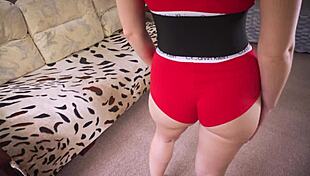 Long Legs Milf Teases Fetish In High Heels Calvin Kleins Hard