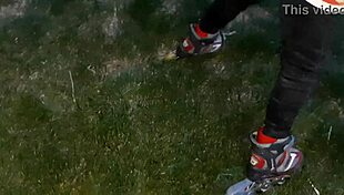 Paid Coach for Roller Skating Lesson with Lesbian Cunnilingus Illusion