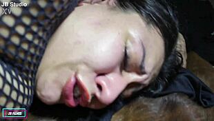 Big Clit Ebony Brazilian Ass Worshiped Choked Gagged in Brutal Interracial Pounding