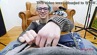 Luv petite blue hair fingerin twat suckin juicy cock!