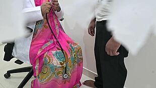 Indian lady doc sneaks peeks at patient's thick cock on hidden cam 😏🍆