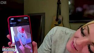 petite blonde caresses nipples teases smooth spot