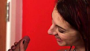 wicked bimbo bombshell kneels for bukkake facial swallowing every cum drop pov