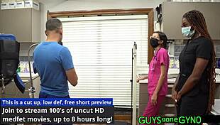 Cum Clinic Extraction Angel Ramiraz Spreads Shaved Pussy