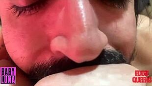 mi hermanastra me hace paja con tetas y se traga toda la leche ft babyluna939