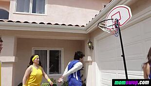 stepmoms from momswop train hard with school basketball stepsons switching partners for deepthroat and missionary orgy