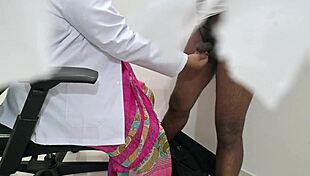 Indian lady doc sneaks peeks at patient's thick cock on hidden cam 😏🍆