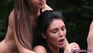 i'm shakin' from these british babes jerkin' me off outdoors