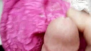 slow teasing handjob while bra barely contains her curves