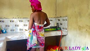 horny ebony babe bent over kitchen counter big black cock doggystyle creampie cumshot big natural tits wet pussy homemade hardcore fucking boobs monster cock tits