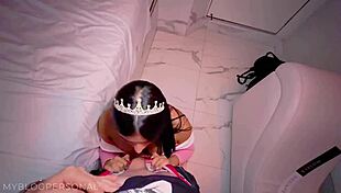 Busty Latina Princess Records Halloween Porn POV