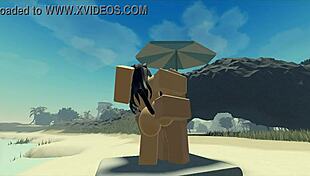 Fucking Roblox Catgirl Creampie at Beach
