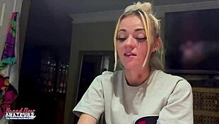 petite blonde caresses nipples teases smooth spot