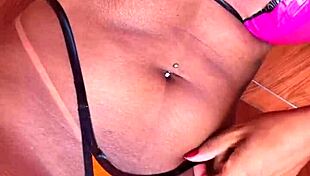 hot string bikini teen teases her wet pussy up close