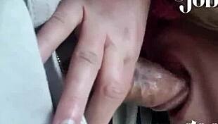 Camden NJ Deepthroat Swallows Huge Cock Nut in Car!