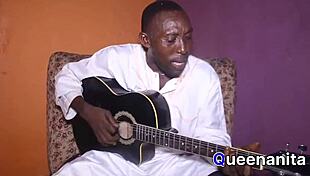 Guitar player bends ebony bbw over for mad DOGGYSTYLE fuck