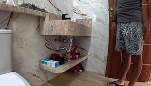 Plumber rams skinny teen's tight asshole after leak check.