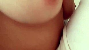 eva myst jerks small cock onto shaved pussy lips then tip inside