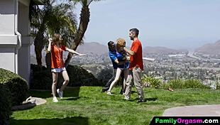 Teen hangs out with stepdad for casual baseball lessons.