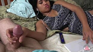 Sensual Asian Bedroom Handjob With Big Cock Pov Tease