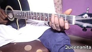 Guitar player bends ebony bbw over for mad DOGGYSTYLE fuck
