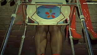 dominatrix mistress april pees fresh warm outdoors on toilet