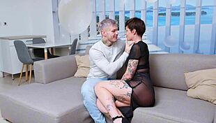 husband's heart races. wife revels in dp threesome huge ass bliss