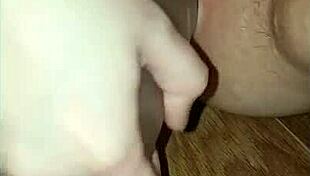 pov teen squats huge dildo fucking till she cums hard