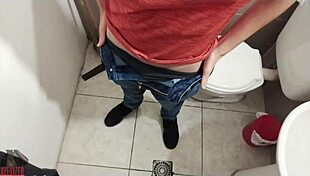 camera angle makes my skinny cock look huge while jerking!!