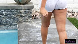 sofi ryan's wet cunt throbs uncontrollably craving pool boy's thick cock