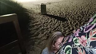While cuck plays soccer i beach fuck his big ass latina