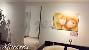 first hookup with single guy after security cam catch leads to motel threesome!