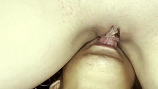 stepmom's pussy drips wet as she gets sloppy tongue fucked