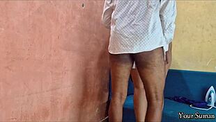 stepmom assists chubby mature wife at work office bent over creampie homemade