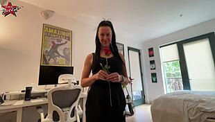 mature brunette texas patti... uh, massages patrick's huge cock with her wet mouth omg