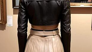 wanna join these art lessons with upskirt leather skirts n public thrills? 📖🍑