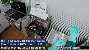 solana chokes on deepthroat in latex gloves backstage with dr tampa