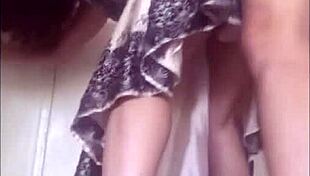 amoul fucks satin-clad white woman bent over desk panties down high heels doggystyle