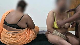 threesome heats up with wife and sexy maid tonight