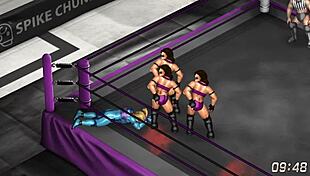 Fire Pro Wrestling World 18: Cammy and Samus Ryona Lesbian Grapple Fest!