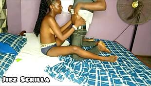 ebony teen 18+ rides jibz scrilla's big black cock till creampie cums inside 😍🔥